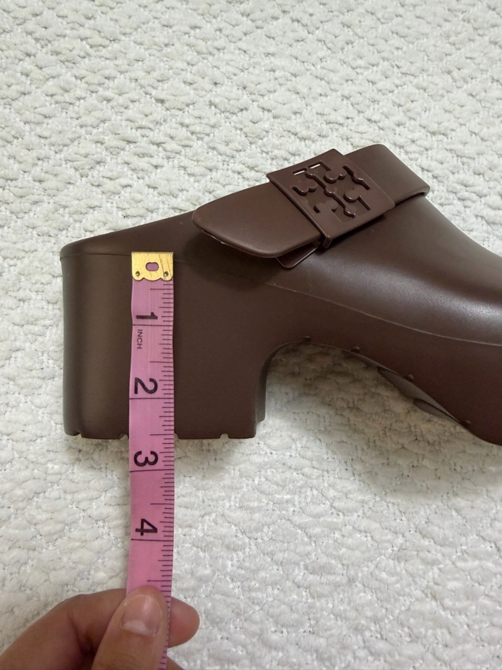 Tory Burch Mellow Platform Heeled Clog Coconut New in Box Women’s Size 7 - Picture 11 of 16